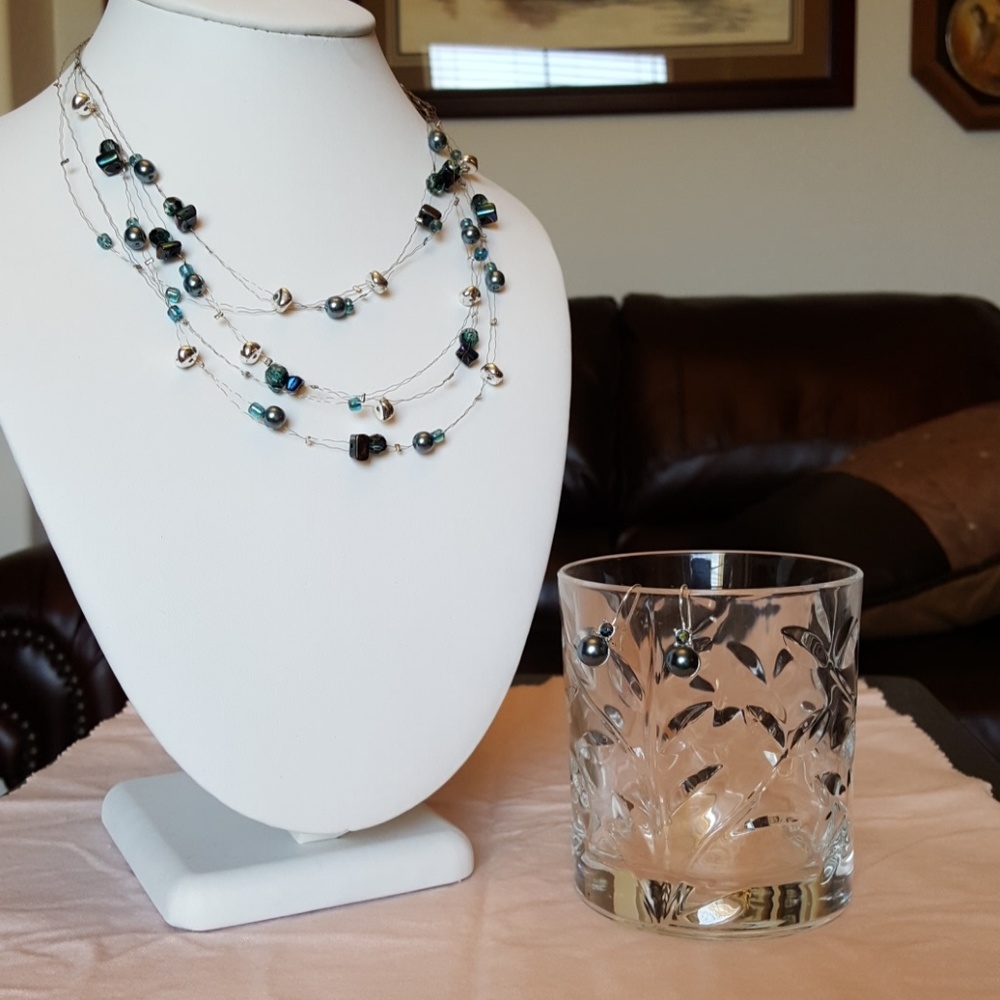 Necklace and earrings
